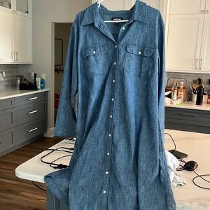Lands End Denim Dress xxl